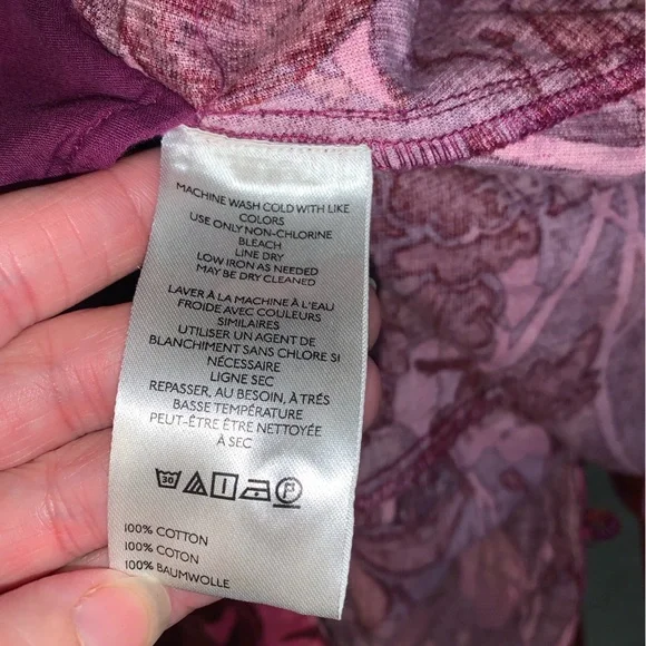 Pilcro corduroy button down Peter Pan collar short sleeve Keira pink dress S - Picture 9 of 11